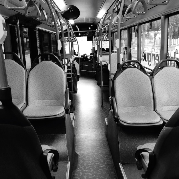 Photo empty seats of bus