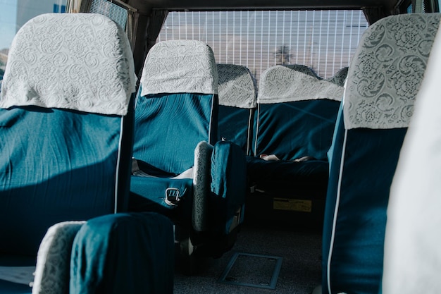 Photo empty seats in bus