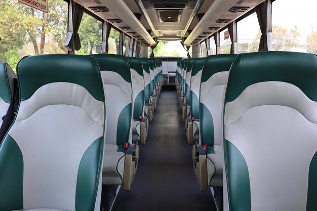 Photo empty seats in bus