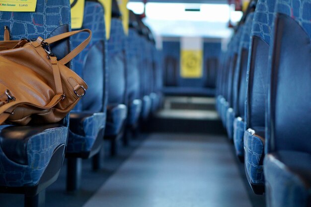 写真 電車の空の座席