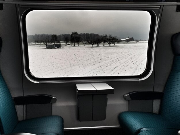 Foto sedili vuoti in treno in svizzera