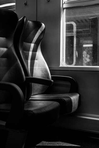 Photo empty seats in train