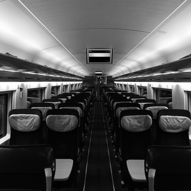 Photo empty seats in train
