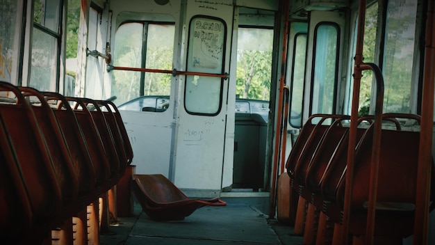 Photo empty seats in train