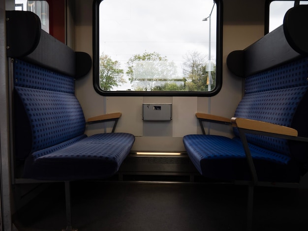 Empty seats in train