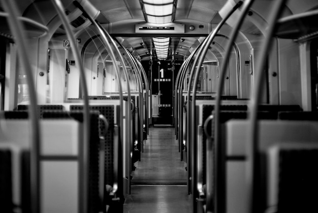 Empty seats in train