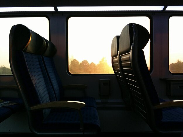 Photo empty seats on train