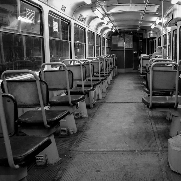 Empty seats in train