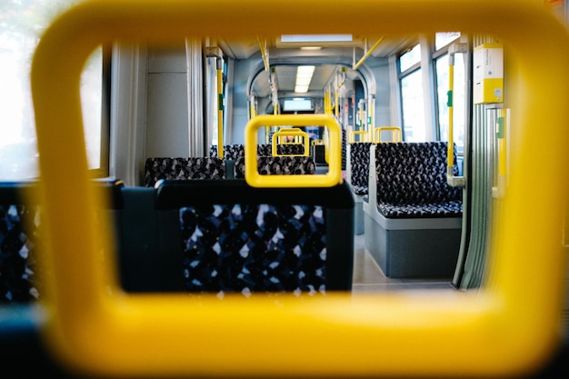 Photo empty seats in train