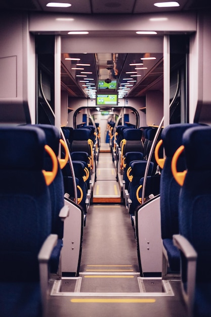 Empty seats in train