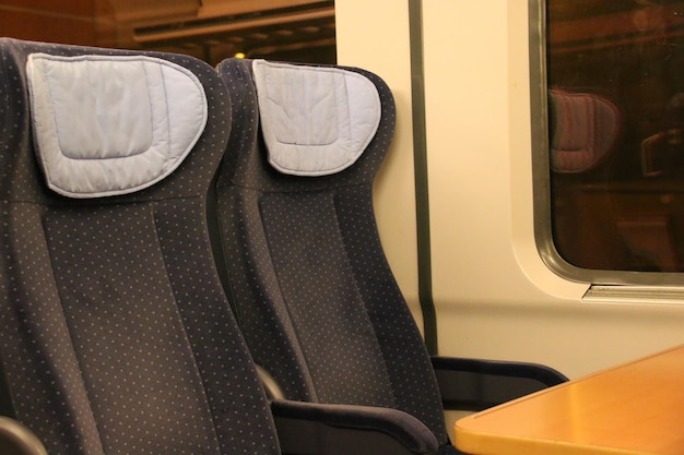 Photo empty seats in train