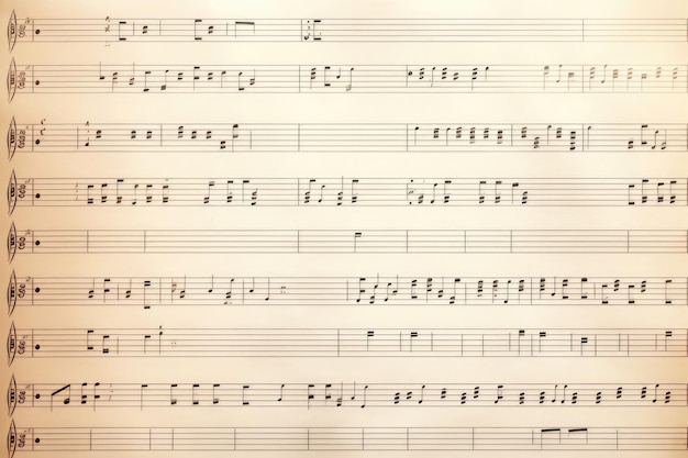 Foto pagina di partitura vuota