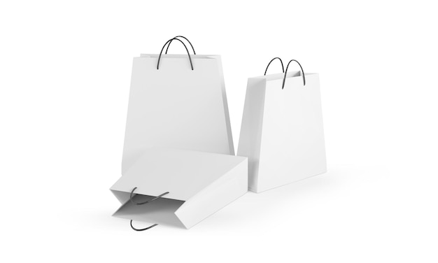 Empty Shopping Bag for advertising and branding3d render