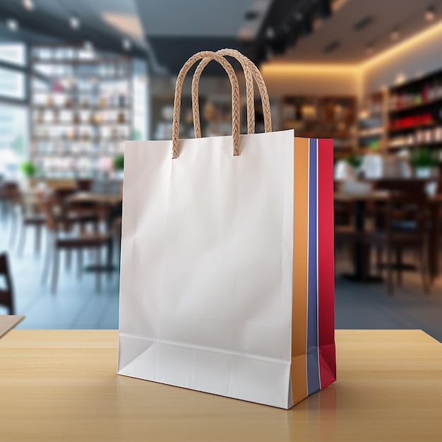 empty shopping bag mock up