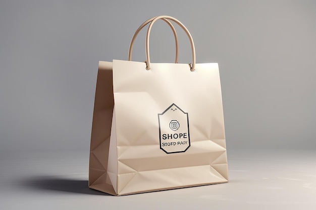 Empty shopping bag mockup