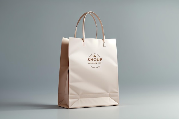 Empty shopping bag mockup