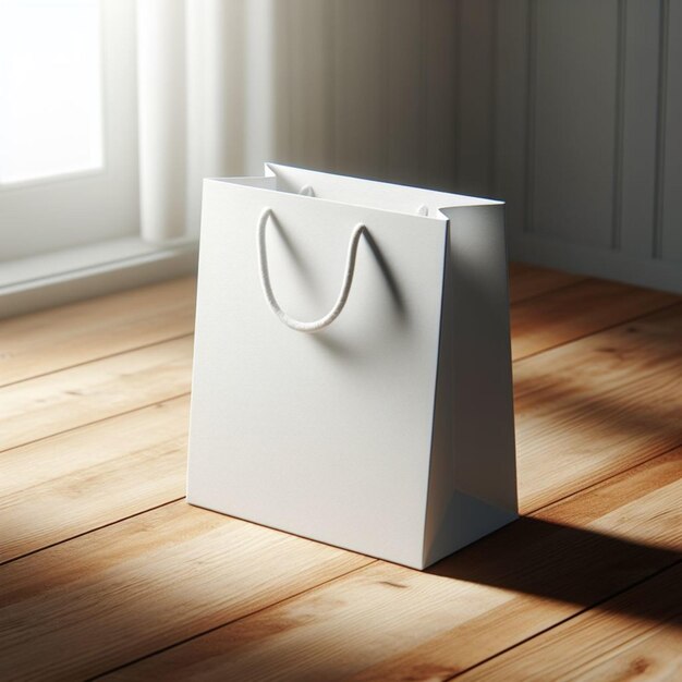 Photo empty shopping bag on white background