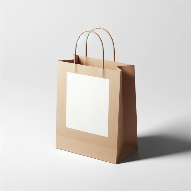 Empty shopping bag on white background