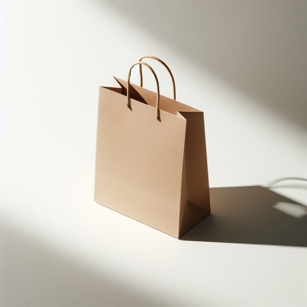 Photo empty shopping bag on white background