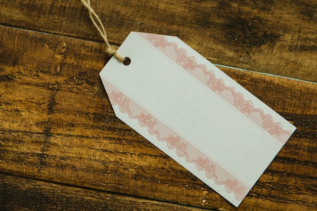 Photo empty shopping tag template