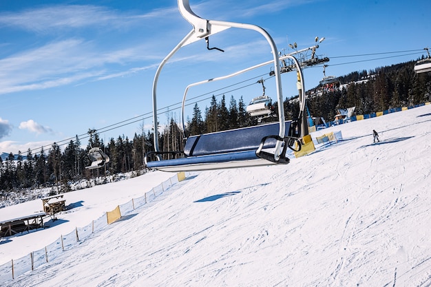 Empty ski lift