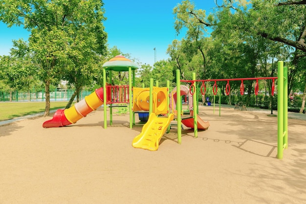 empty slides at park