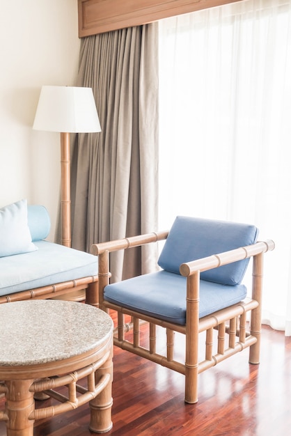 empty sofa in living room interior 