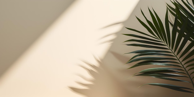 an empty space with palm shadow