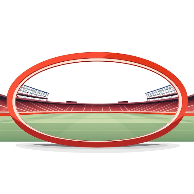 Empty sports circle design element flat style on white background