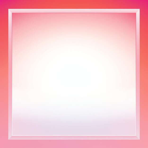 An empty square frame on a pink and red background