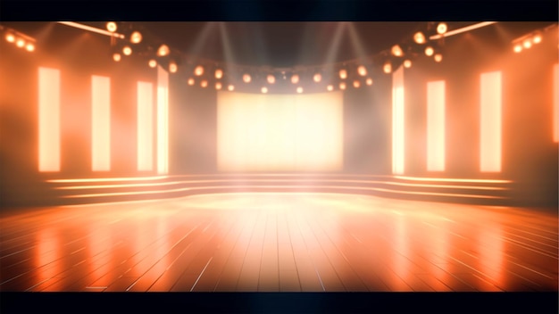 Empty Stage template with lighting