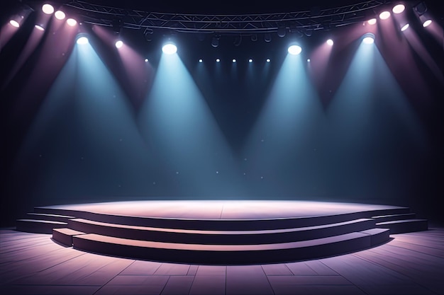 empty stage with spotlight on dark background 3 d renderingempty stage with spotlight on dark back