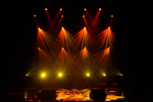 Empty stage with spotlights