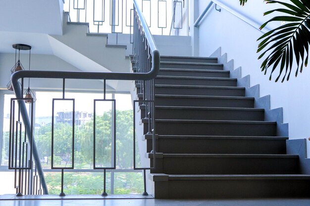 Empty staircase of building