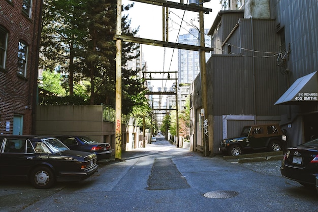 Photo empty street in city