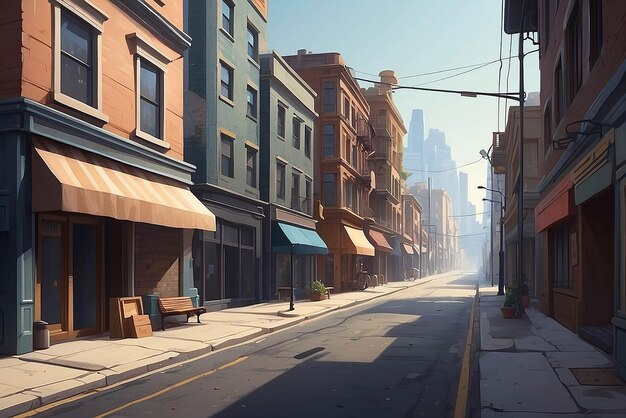 Empty street concept illustration