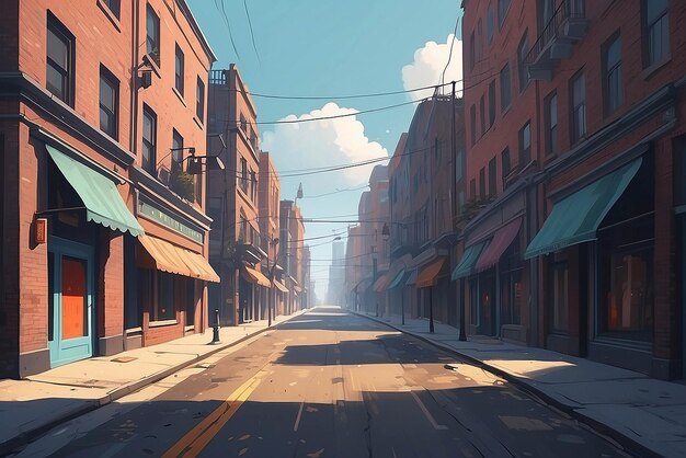 Photo empty street concept illustration