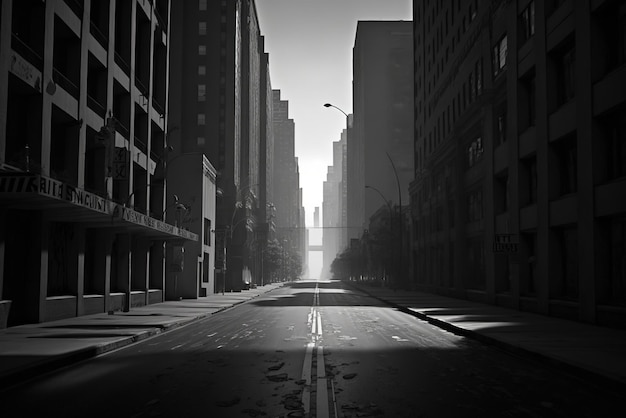 Photo empty street of the planet