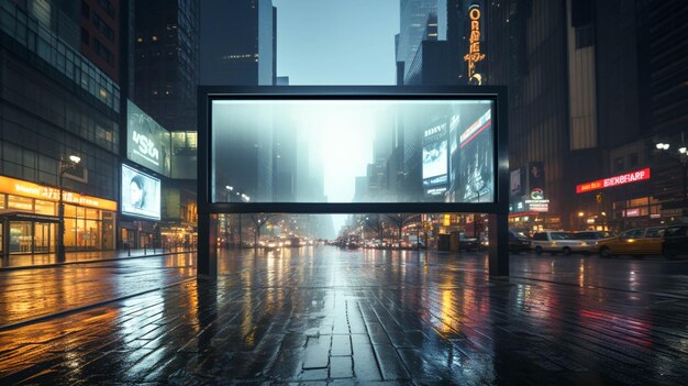 Empty street sign billboard