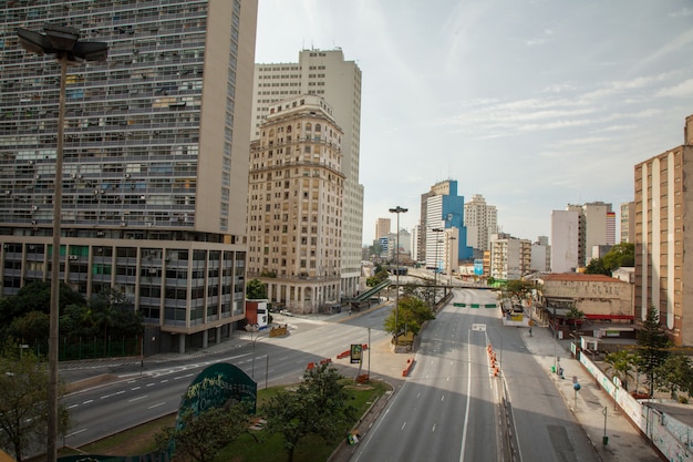 Empty streets in Sao Paulo - Brazil