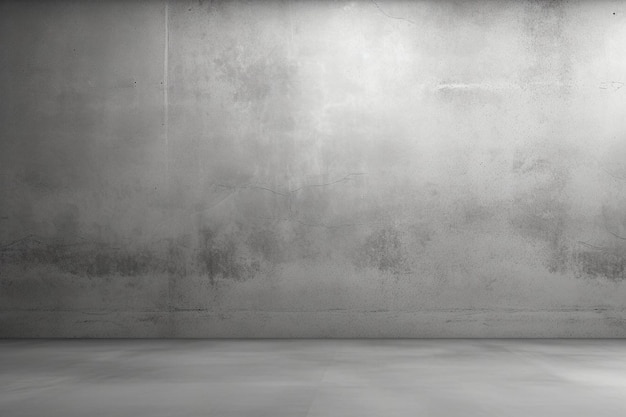 empty studio room of grey cement wall background