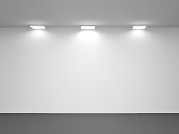 Empty studio room with lights generative ai