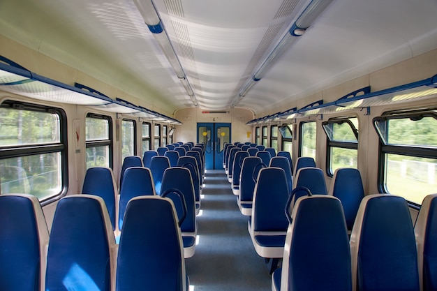 Empty suburban train