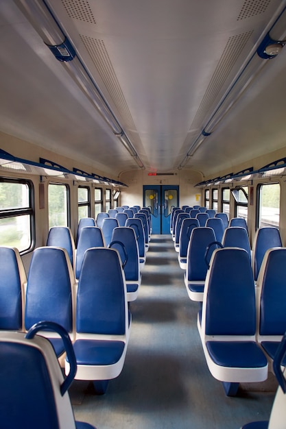 Photo empty suburban train