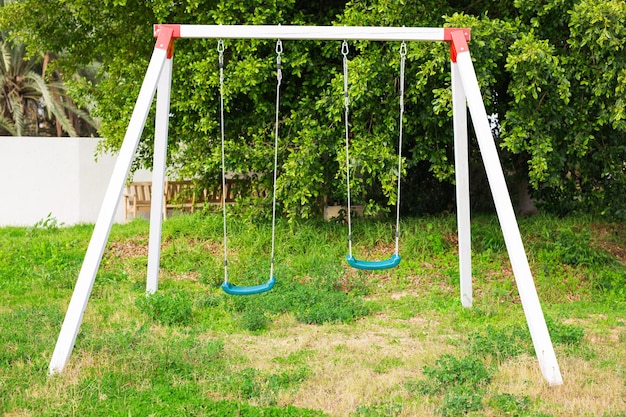 empty swing in park