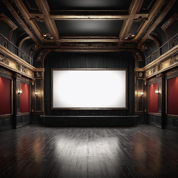 Photo an empty theater with a large screen