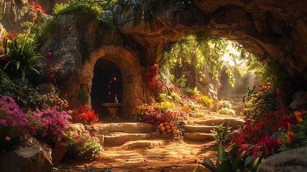 The Empty Tomb Its Entrance Sealed A Wallpaper