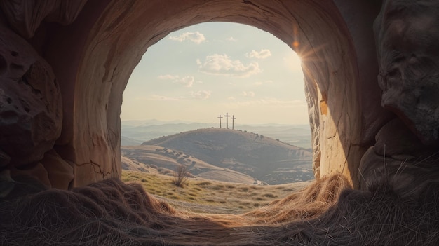 Foto la tomba vuota di gesù cristo