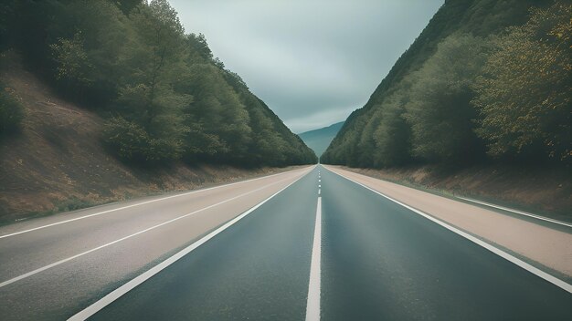 An empty tranquil road