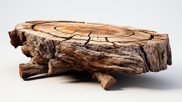 empty tree stump isolated on a white background